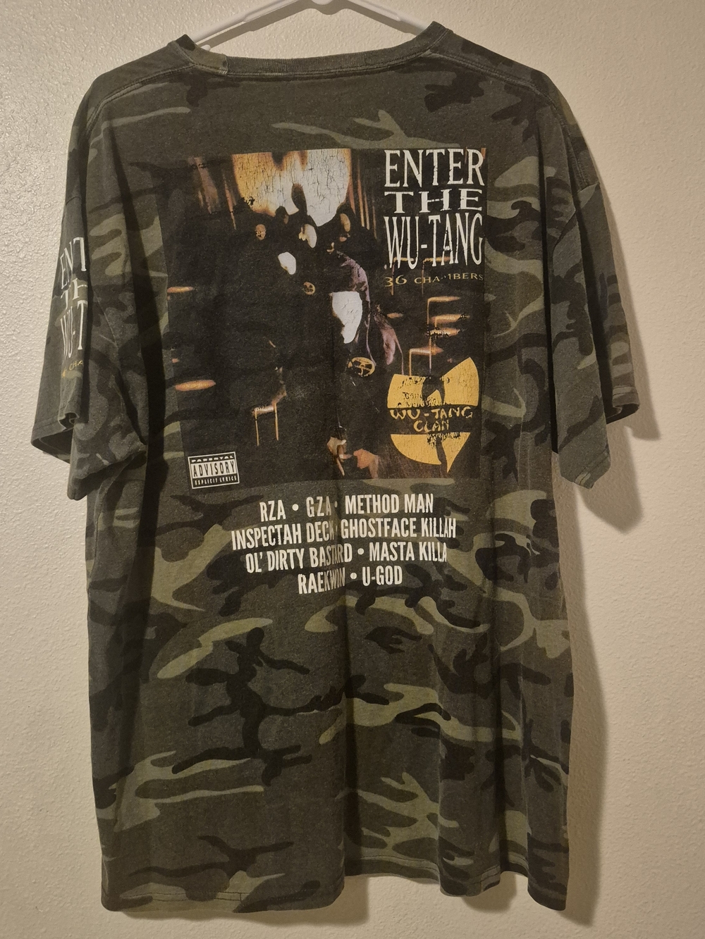 Rare Wu-Tang Mitchell & Ness Camo Graphic T-Shirt Men's Sz XL - Picture 2 of 11